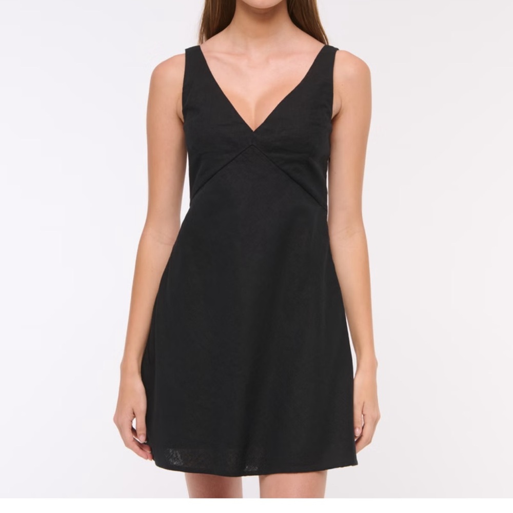 Black linen Abercrombie mini dress